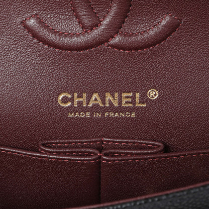 Exclusive Chanel Black Caviar Small Quilted Classic Double Flap — Detail View