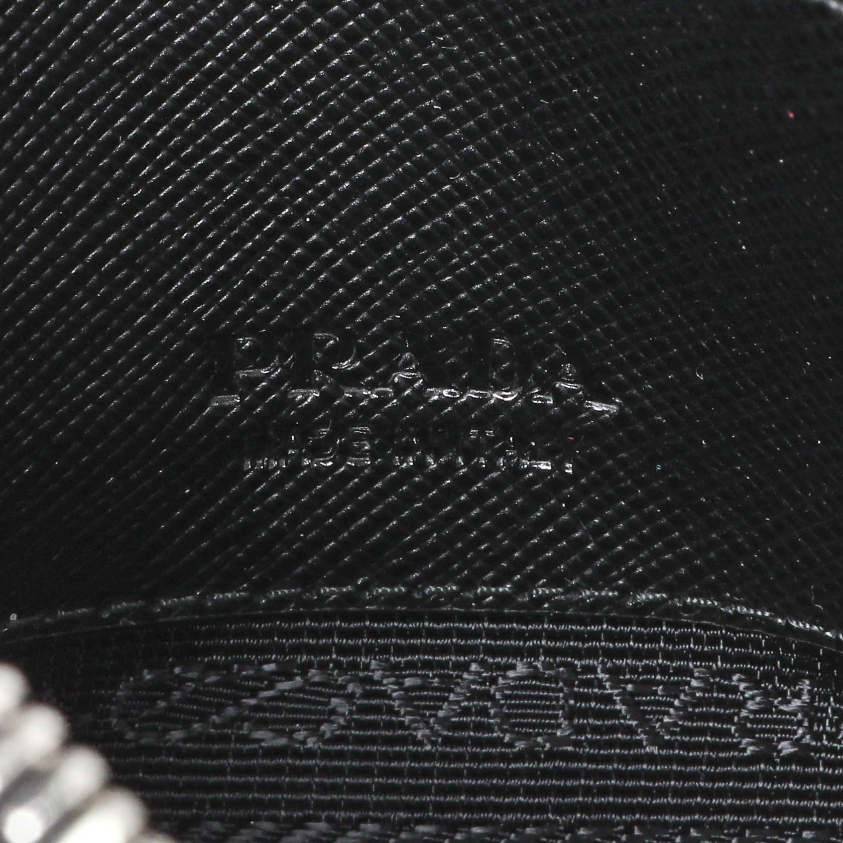 Exclusive Prada Black Saffiano Smartphone Case Crossbody — Detail View