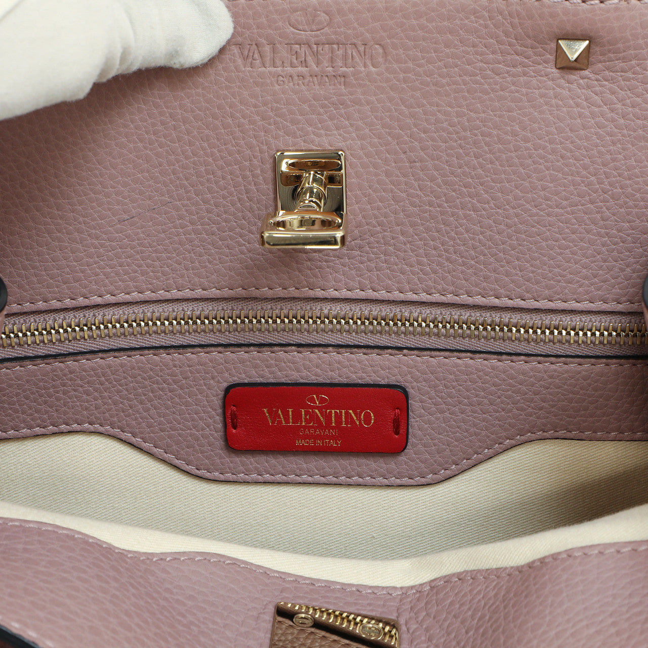 Exclusive Valentino Mauve Pebbled Calfskin Medium Joylock Satchel — Alternate View 12