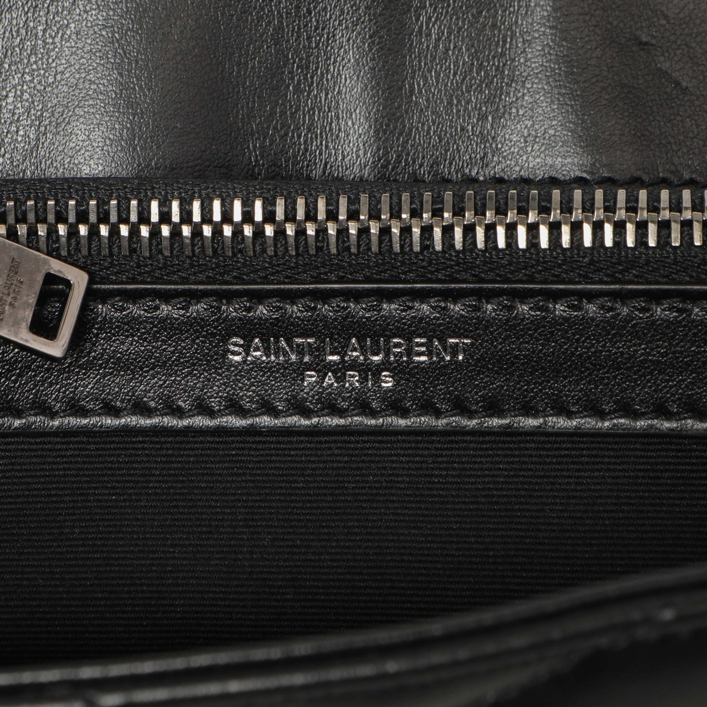 Exclusive Saint Laurent Black Calfskin Y Quilted Monogram Small Charm Loulou Chain Satchel — Alternate View 9
