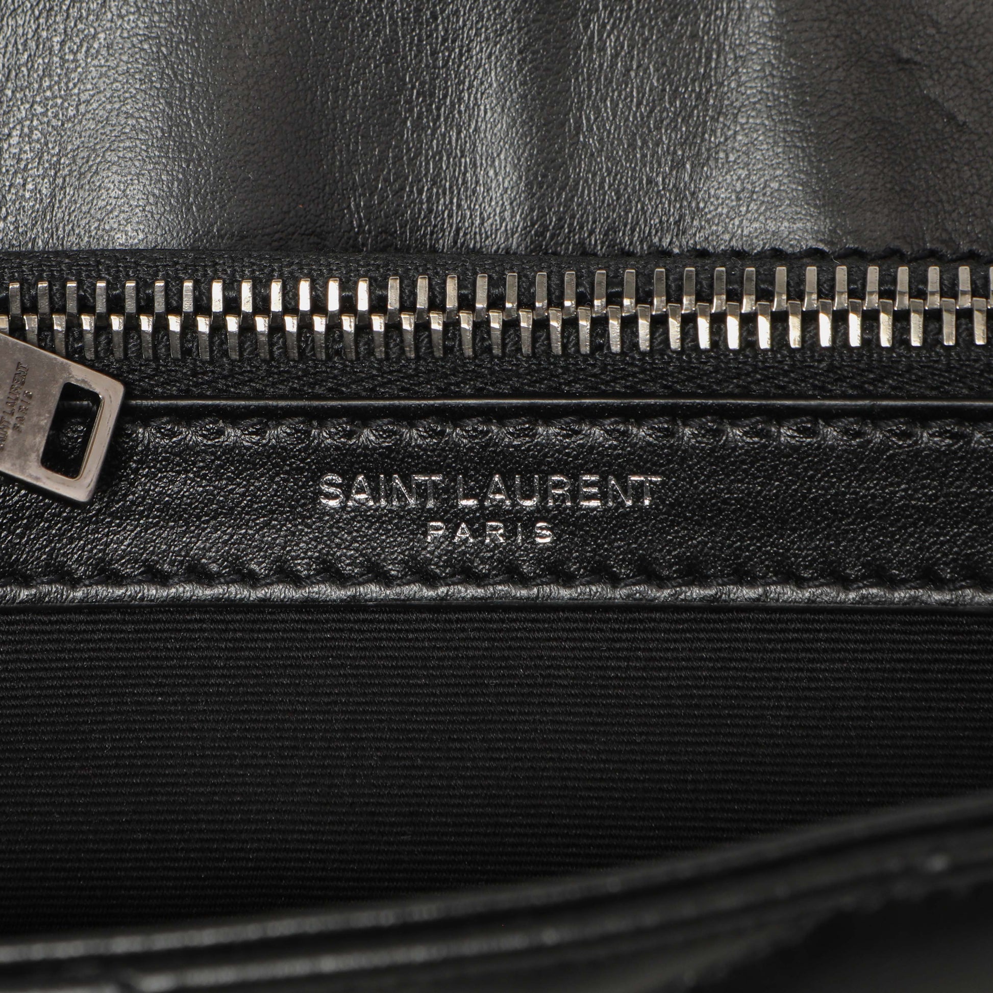 Exclusive Saint Laurent Black Calfskin Y Quilted Monogram Small Charm Loulou Chain Satchel — Alternate View 9