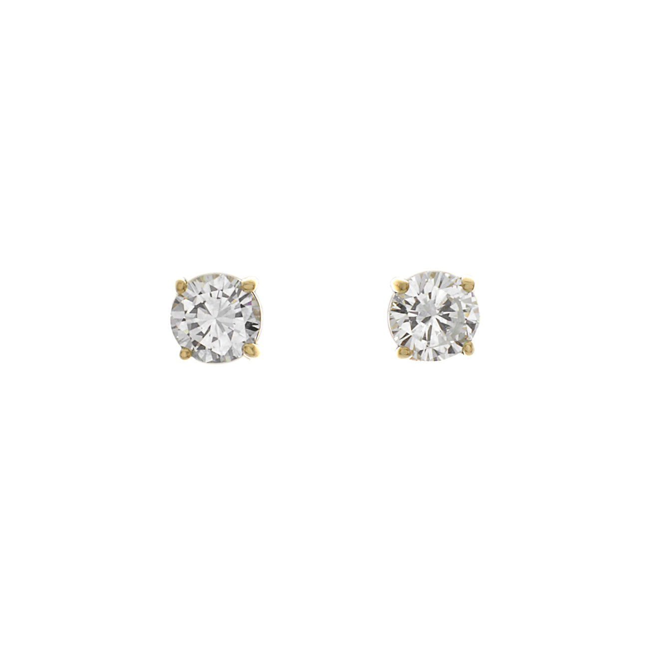 Exclusive 18K Yellow Gold 0.45 Carat Diamond Earrings — Front View