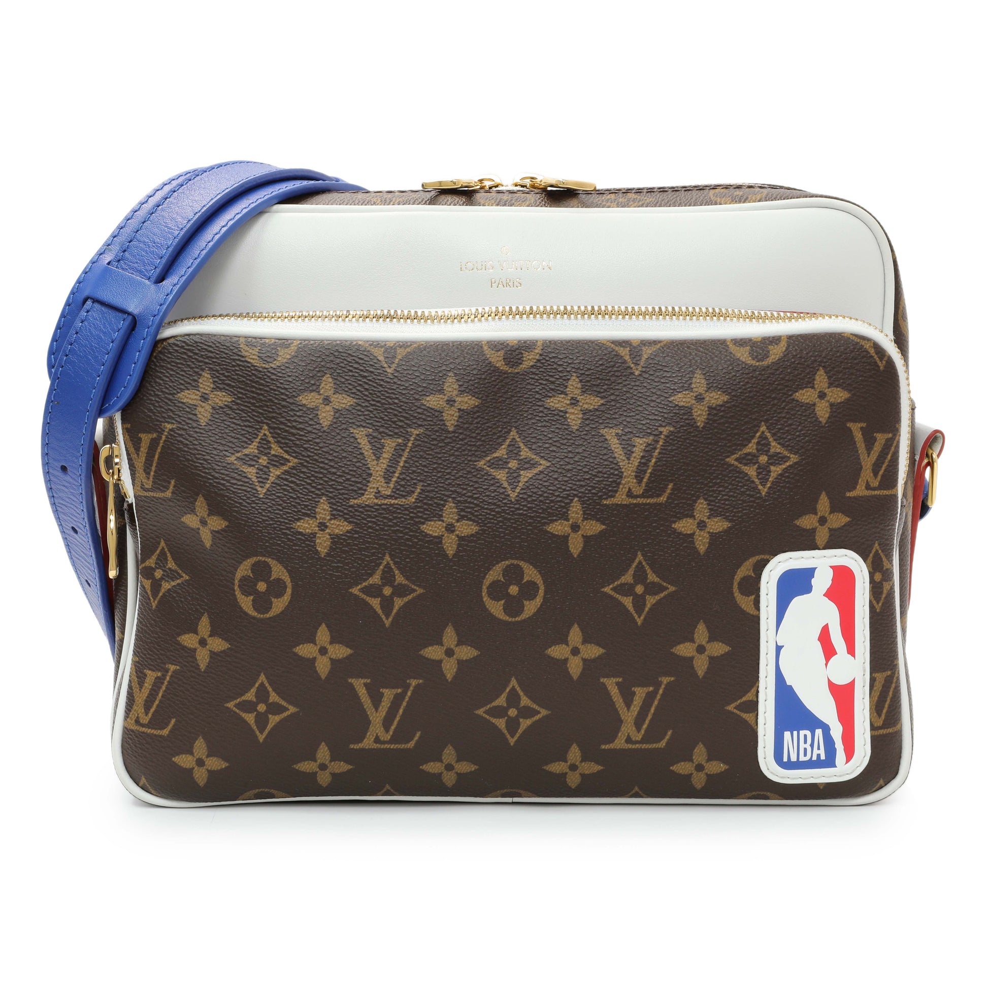Exclusive Louis Vuitton X Nba 2020 Monogram Nil Messenger Bag — Front View
