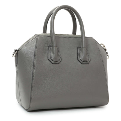 Exclusive Givenchy Grey Sugar Goatskin Antigona Mini — Side View
