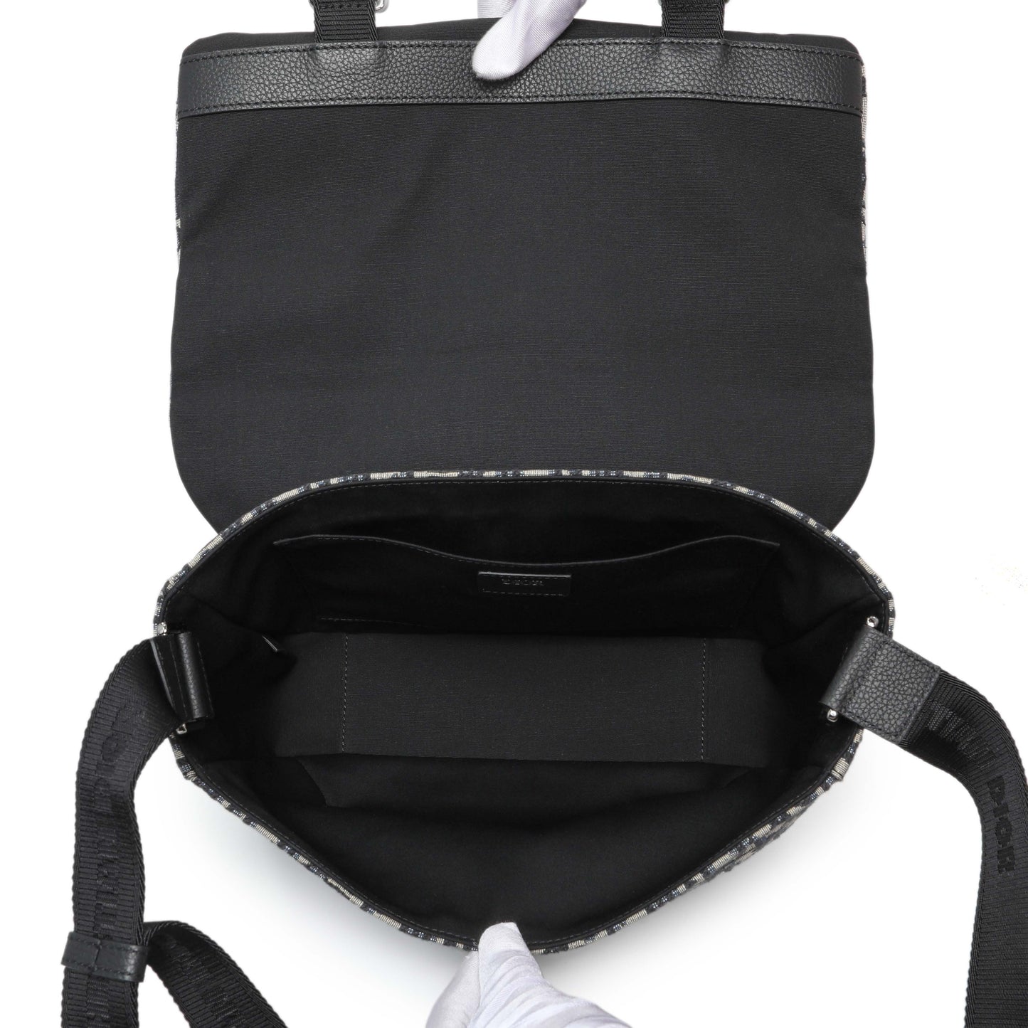 Exclusive Christian Dior Oblique Explorer Messenger Bag — Top View