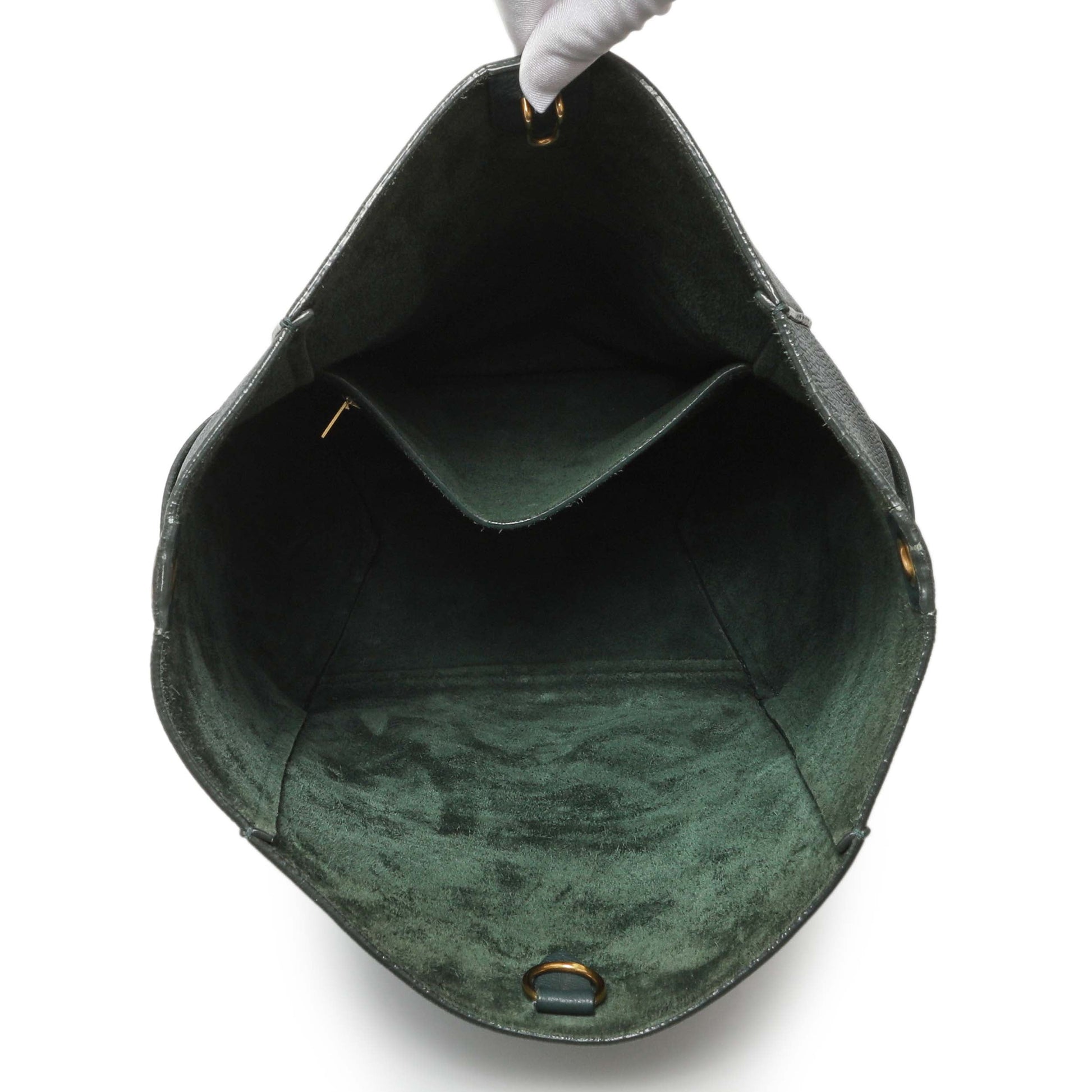 Exclusive Celine Amazone Soft Grained Calfskin Sangle Bucket Bag — Alternate View 8