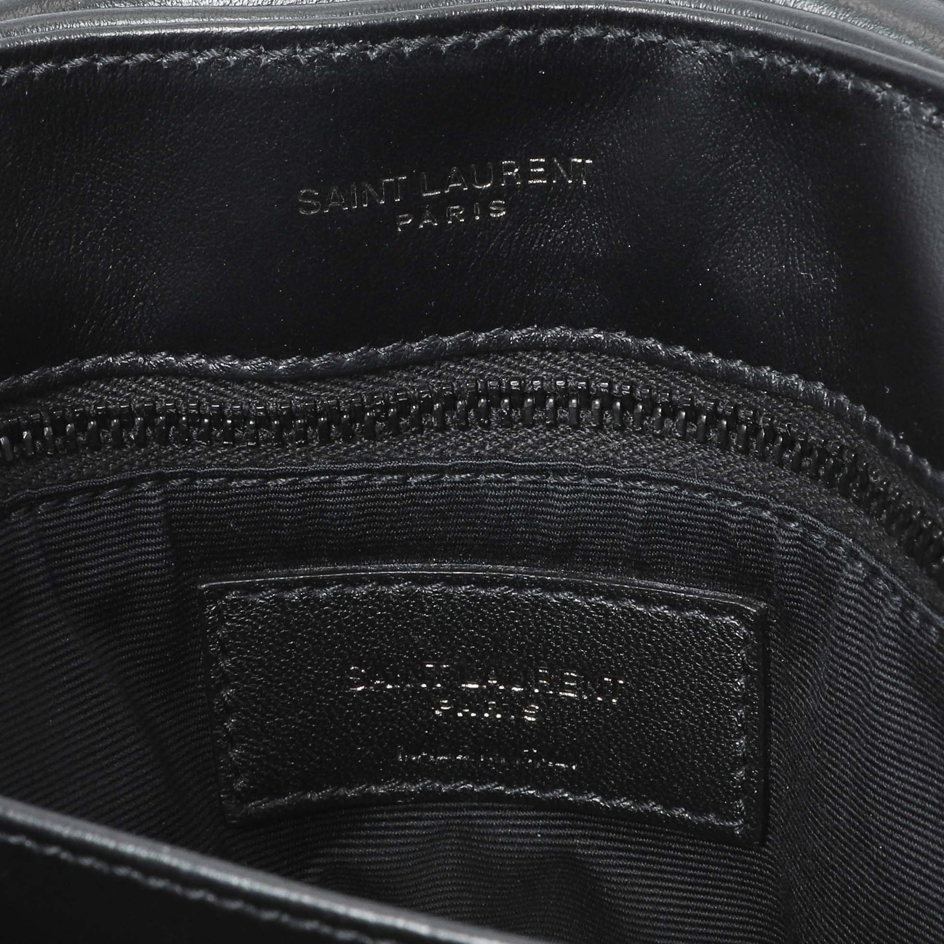 Exclusive Saint Laurent Black Calfskin Monogram Toy Loulou Crossbody — Alternate View 9