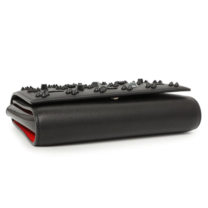 Exclusive Christian Louboutin Black Calfskin Spikes Loubinthesky Paloma Clutch — Back View
