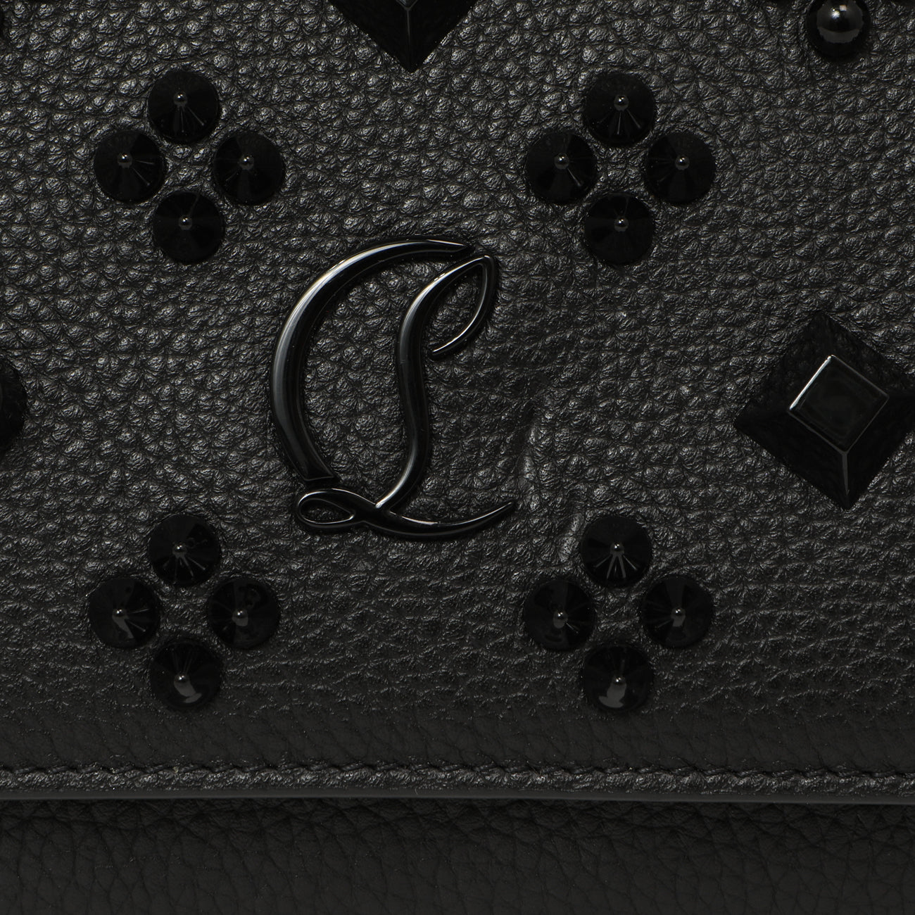 Exclusive Christian Louboutin Black Calfskin Spikes Loubinthesky Paloma Clutch — Alternate View 7