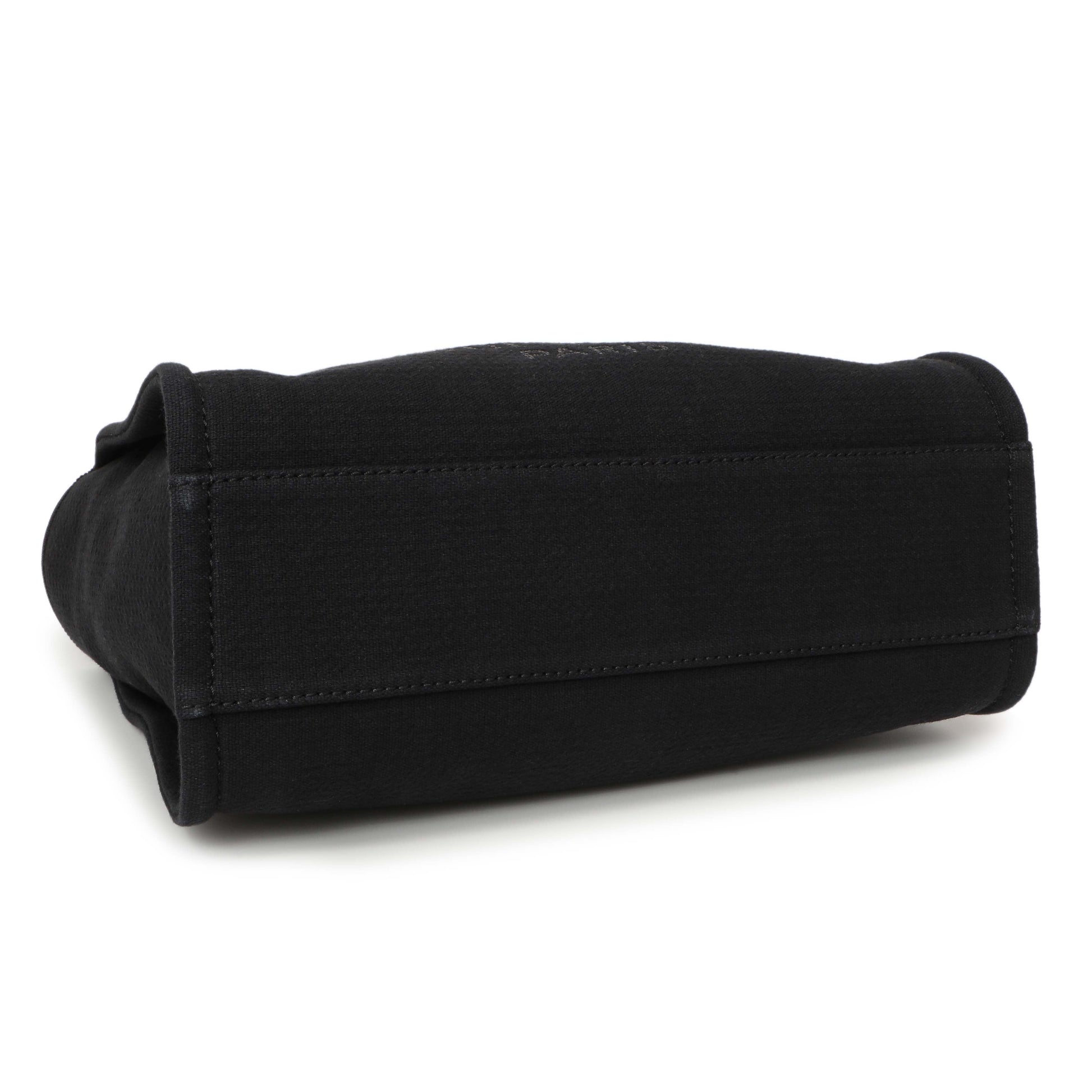 Exclusive Chanel Black Canvas Small Deauville Tote — Back View
