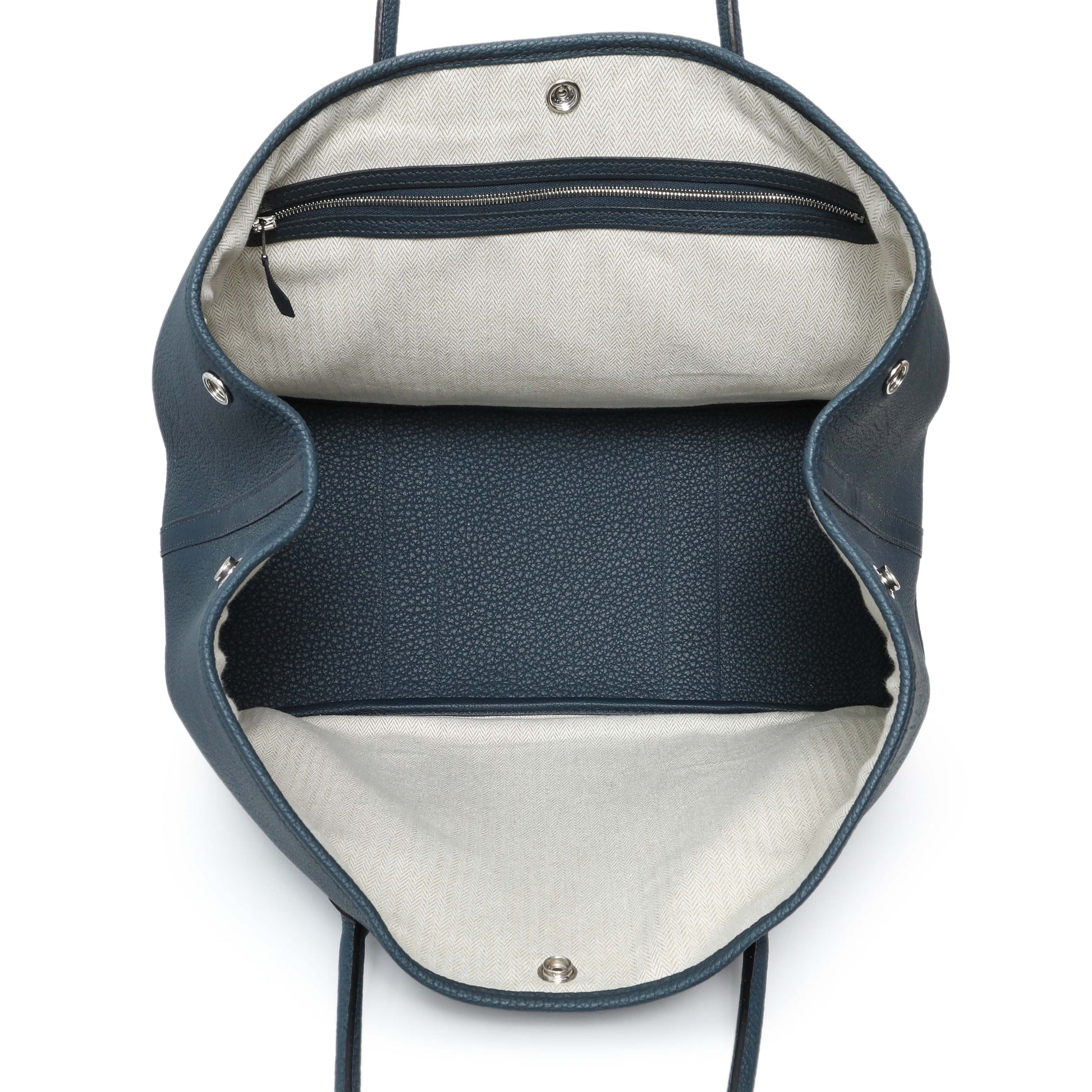 Exclusive Hermes Bleu de Prusse Negonda Garden Party 36 — Top View