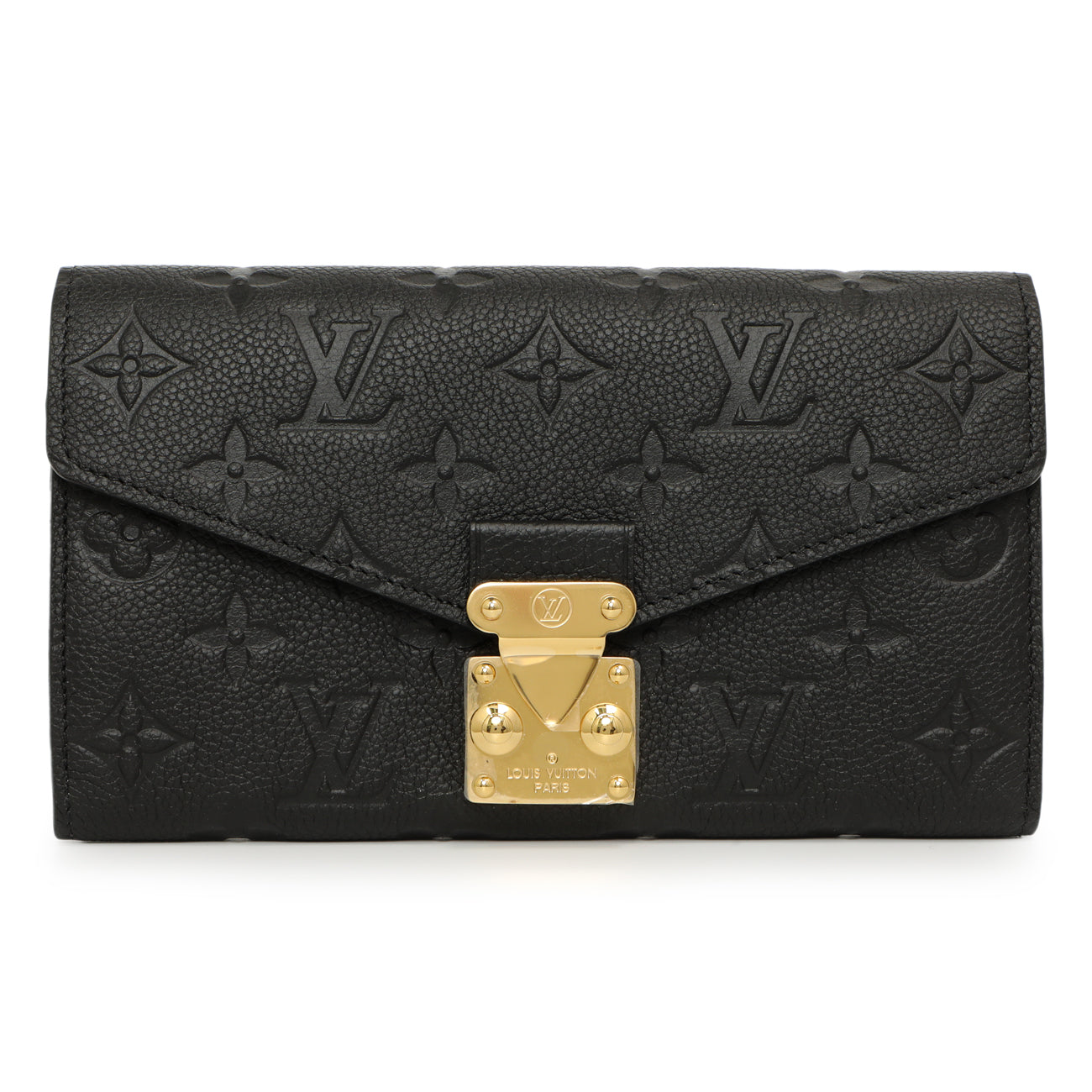 Exclusive Louis Vuitton Black Empreinte Metis Wallet — Front View