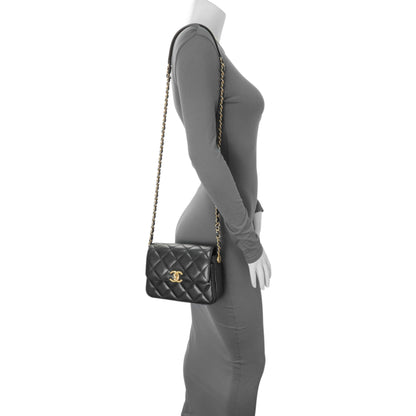 Exclusive Chanel Black Caviar Seasonal Mini Flap — Alternate View 7