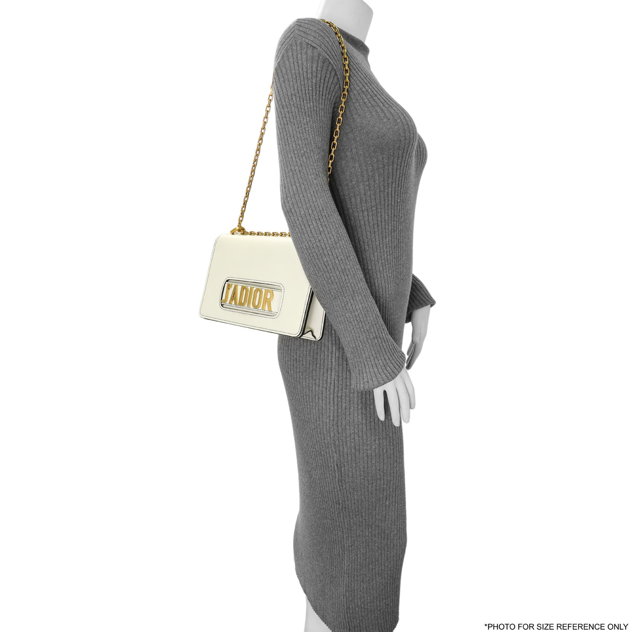 Exclusive Christian Dior White Calfskin J'Adior Chain Flap Bag — Alternate View 7
