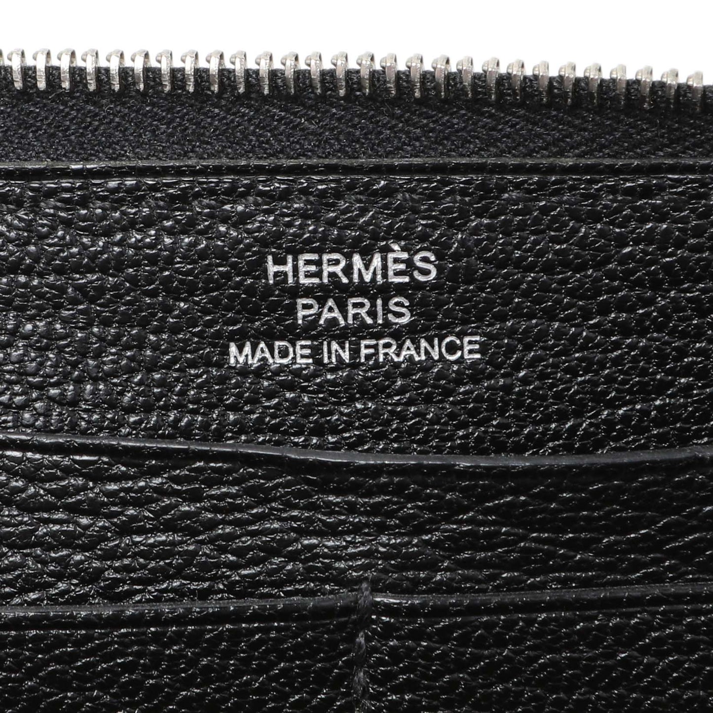 Exclusive Hermes Black Chevre Azap Wallet — Alternate View 9