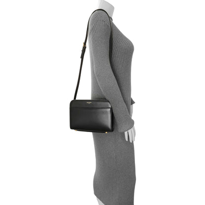 Exclusive Saint Laurent Black Calfskin Reverse Satchel — Alternate View 8