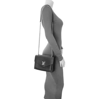 Exclusive Louis Vuitton Black Soft Calfskin Mylockme Chain Bag — Alternate View 13