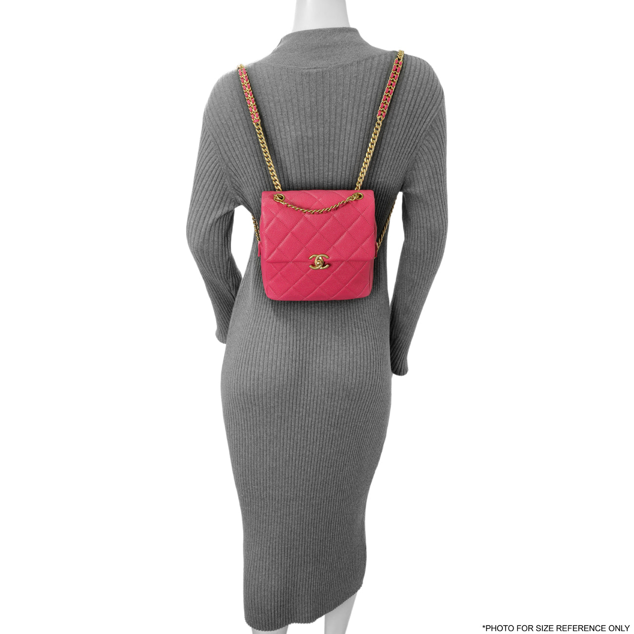 Exclusive Chanel Quilted Pink Caviar Chain Melody Backpack — Alternate View 7