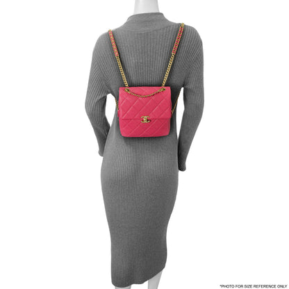 Exclusive Chanel Quilted Pink Caviar Chain Melody Backpack — Alternate View 7