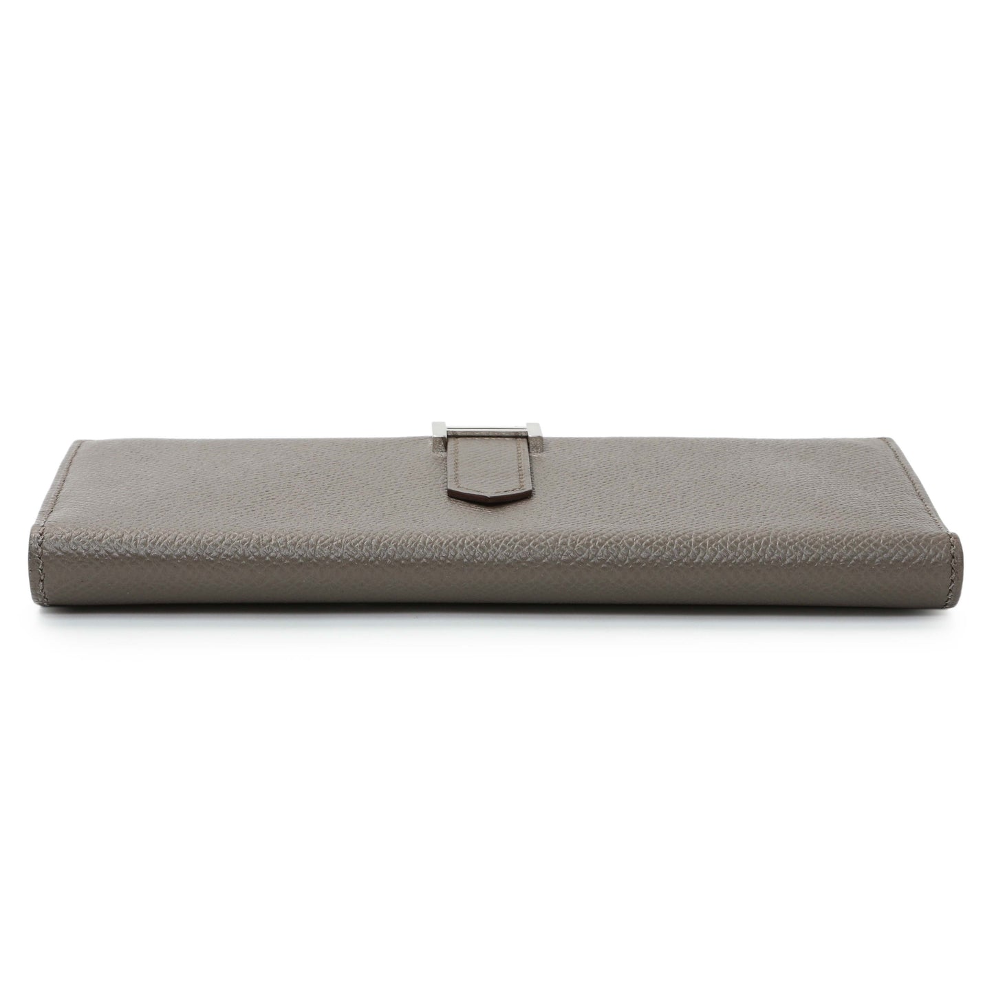 Exclusive Hermes Etoupe Epsom Bearn Gusset Wallet — Back View