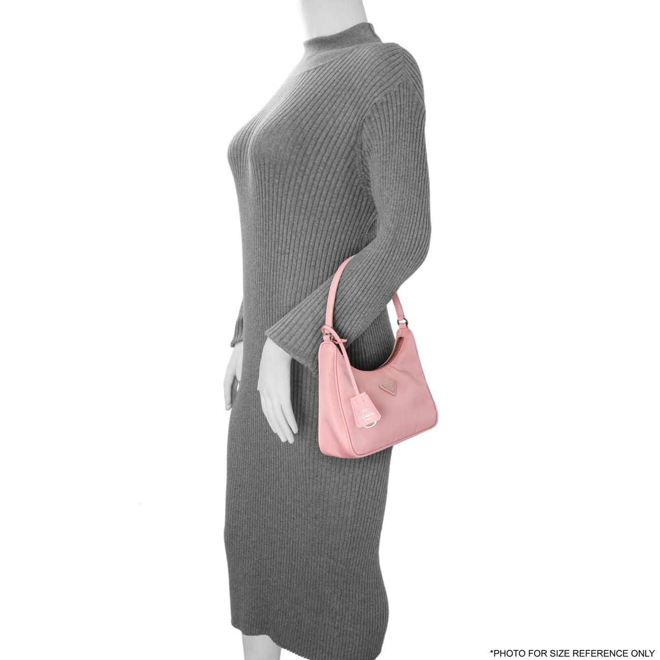 Exclusive Prada Rosa Tessuto Nylon Saffiano Mini Re-Edition 2005 Bag — Alternate View 8