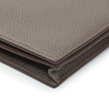 Exclusive Hermes Etoupe Epsom Bearn Gusset Wallet — Lifestyle View