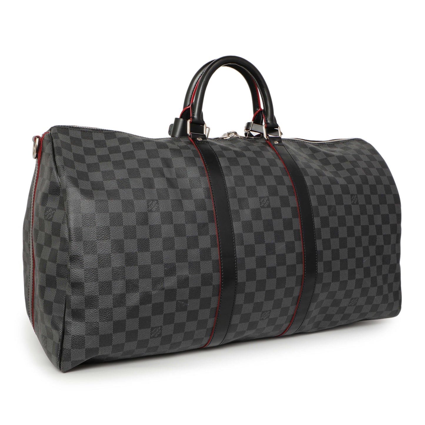Exclusive Louis Vuitton Damier Graphite Keepall 55 Bandouliere — Side View