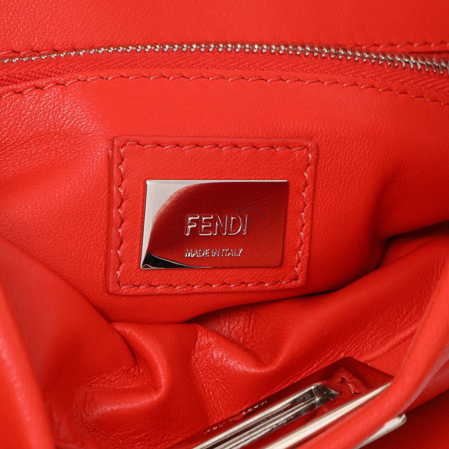 Exclusive Fendi Papavero Nappa Mini Peekaboo Iconic Satchel — Alternate View 8