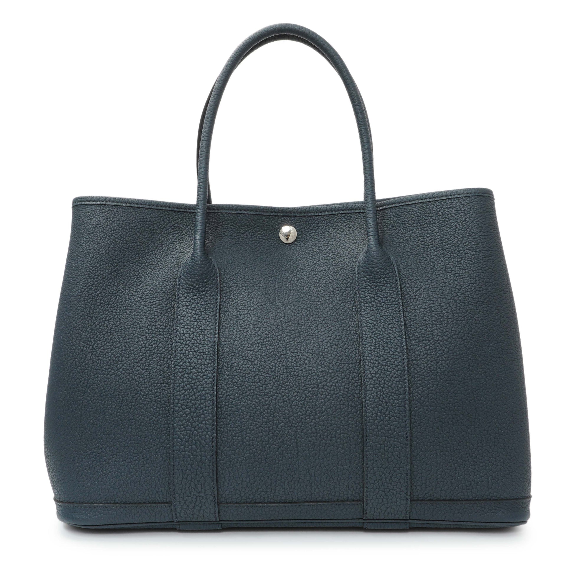 Exclusive Hermes Bleu de Prusse Negonda Garden Party 36 — Front View