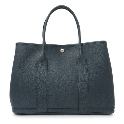 Exclusive Hermes Bleu de Prusse Negonda Garden Party 36 — Front View
