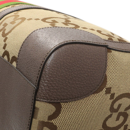 Exclusive Gucci Monogram Jumbo GG Textured Dollar Calfskin Web Large Duffle Bag — Alternate View 7