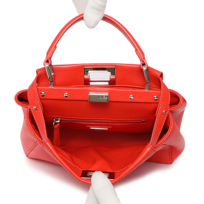 Exclusive Fendi Papavero Nappa Mini Peekaboo Iconic Satchel — Alternate View 9