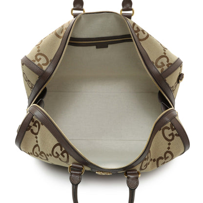 Exclusive Gucci Monogram Jumbo GG Textured Dollar Calfskin Web Large Duffle Bag — Alternate View 8