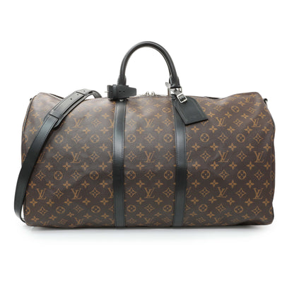 Exclusive Louis Vuitton Monogram Macassar Keepall Bandouliere 55 — Front View