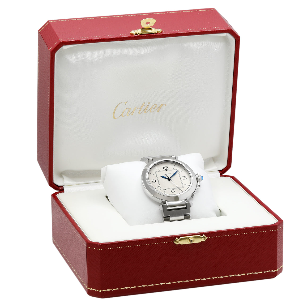 Exclusive Cartier Stainless Steel 42mm Pasha W31072M7 — Detail View