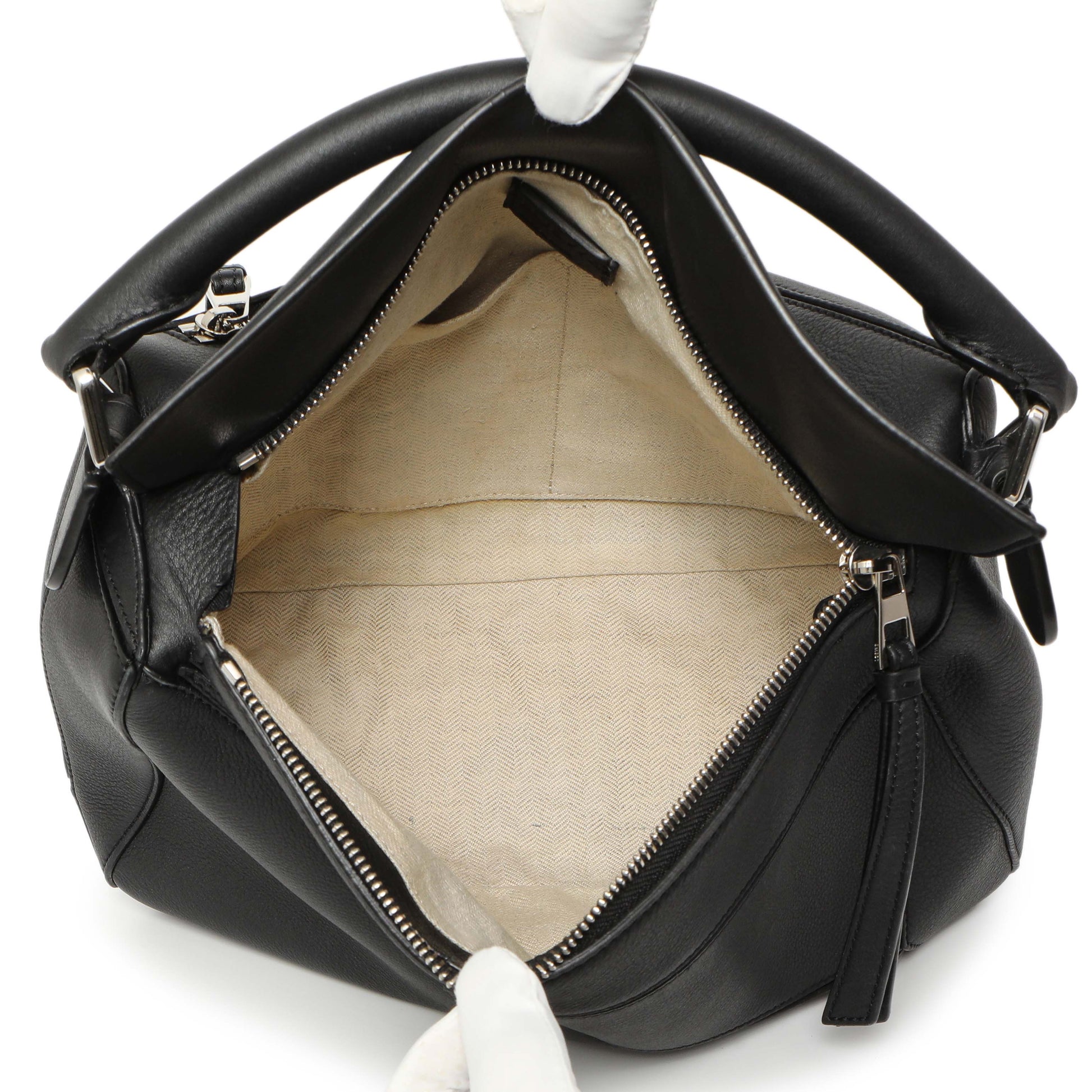 Exclusive Loewe Black Calfskin Medium Puzzle Bag — Alternate View 7