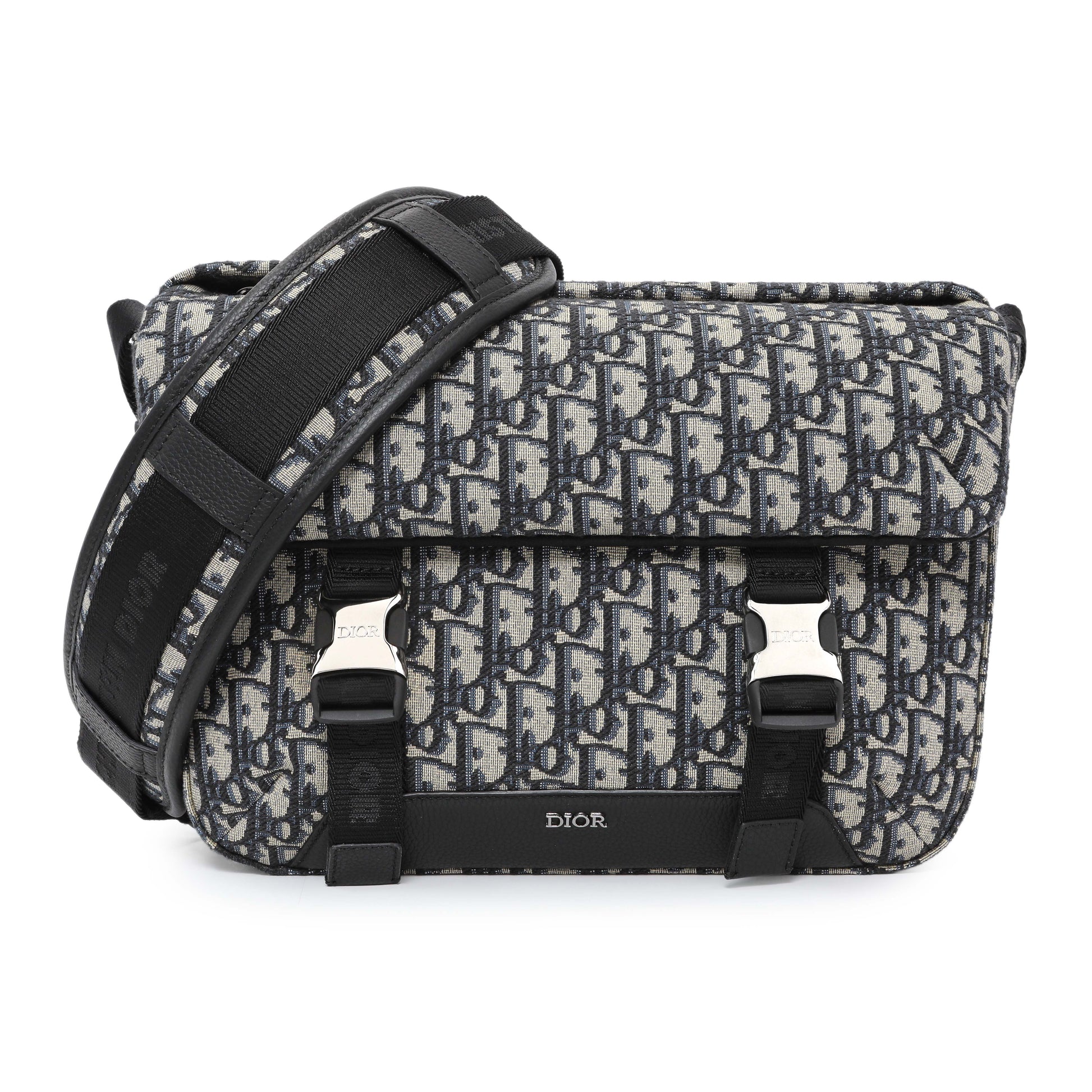 Exclusive Christian Dior Oblique Explorer Messenger Bag — Front View