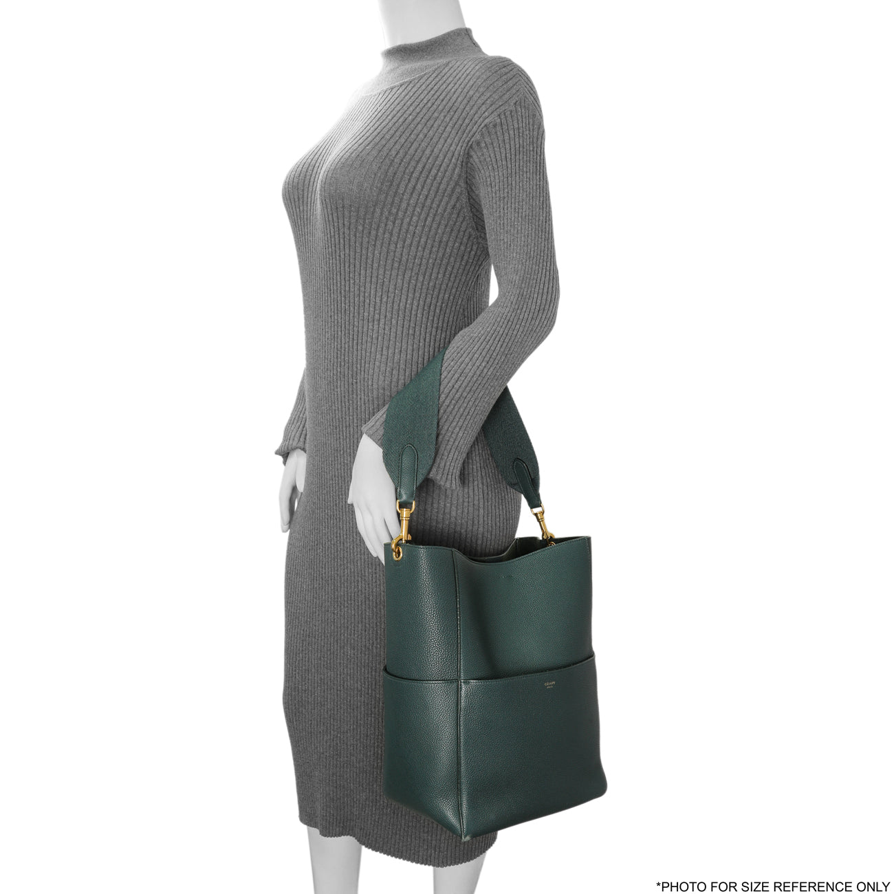Exclusive Celine Amazone Soft Grained Calfskin Sangle Bucket Bag — Alternate View 14
