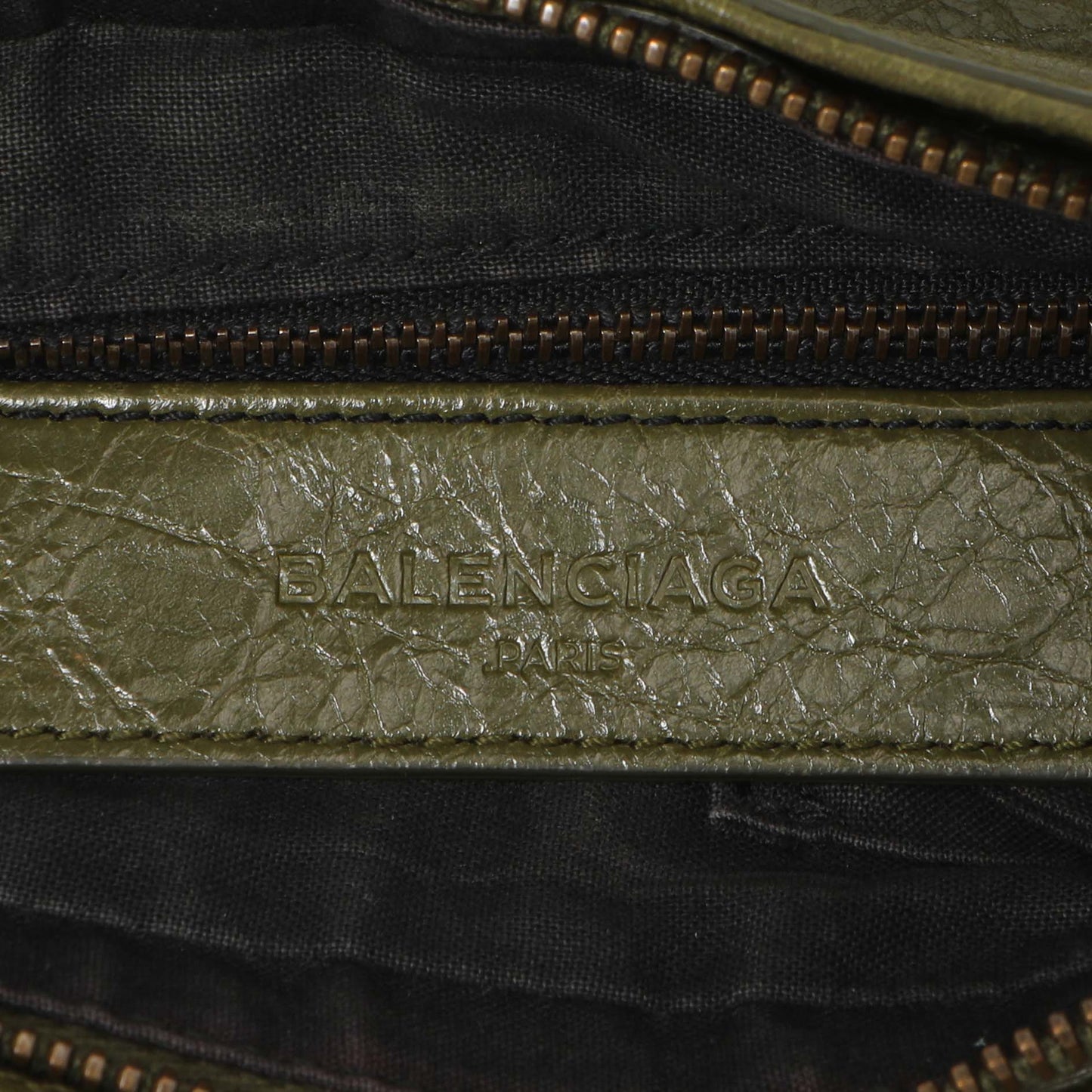 Exclusive Balenciaga Olive Agneau Classic Hip — Alternate View 9