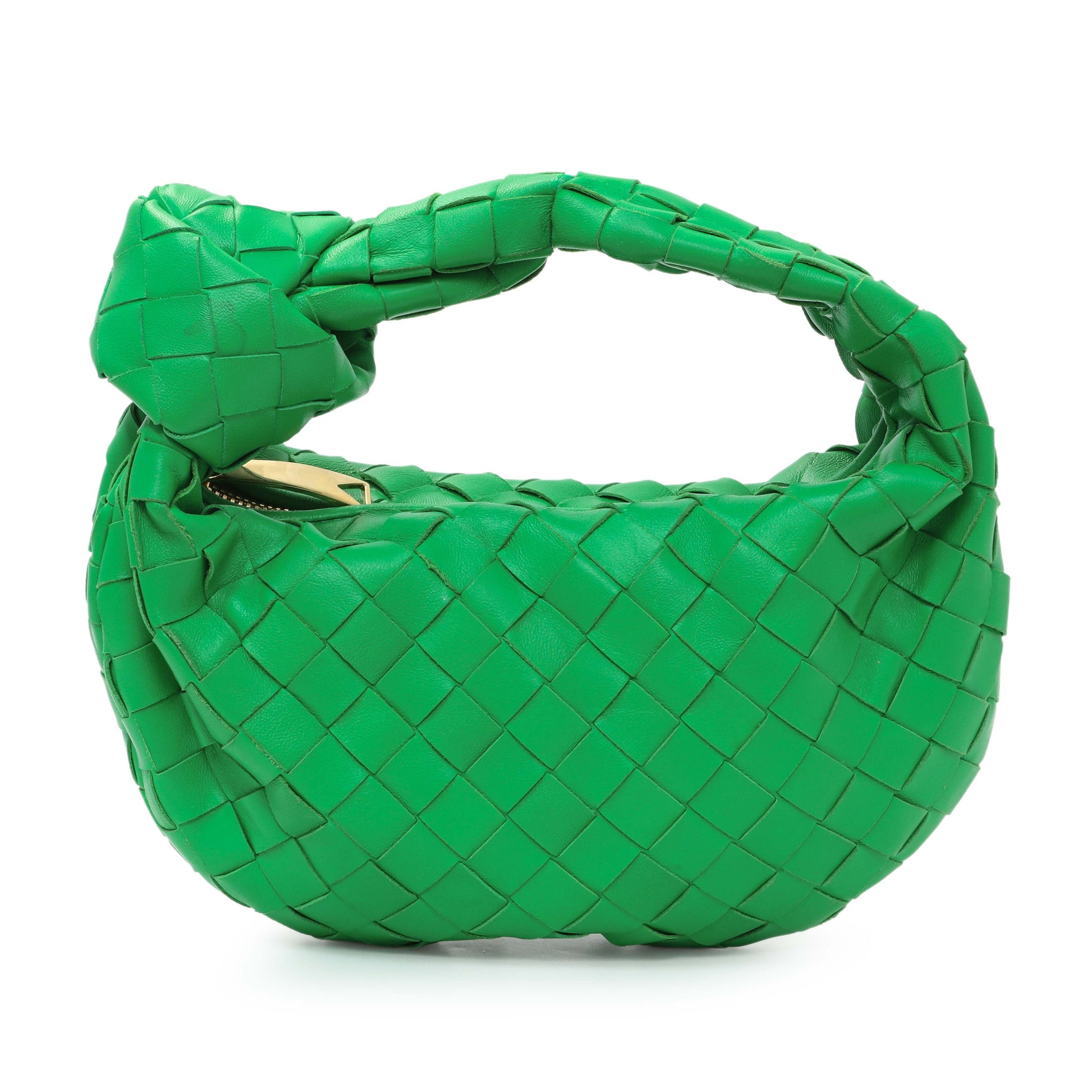 Exclusive Bottega Veneta Parakeet Nappa Intrecciato Mini Jodie — Front View