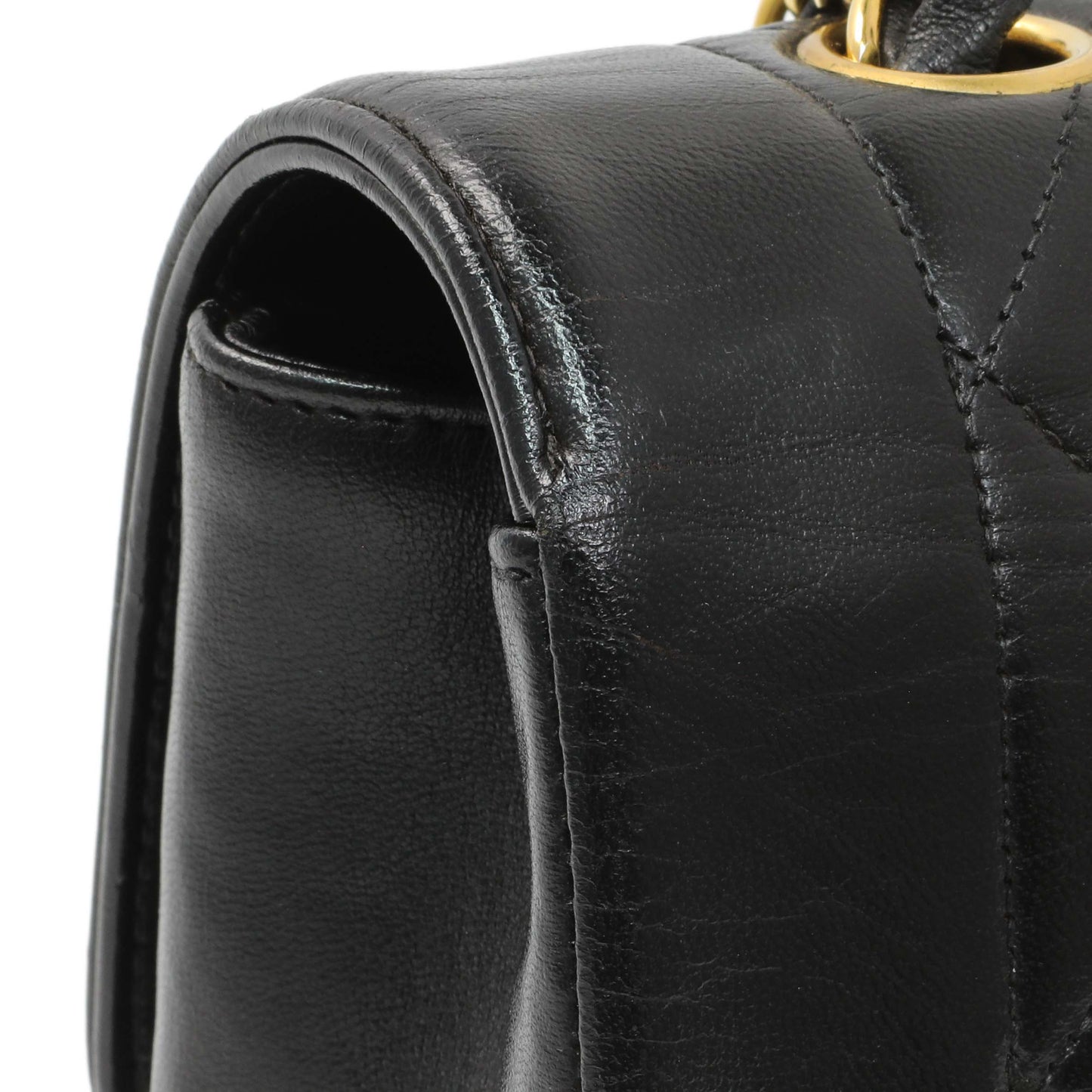 Exclusive Chanel Vintage Black Quilted Lambskin Small Diana Flap — Alternate View 11