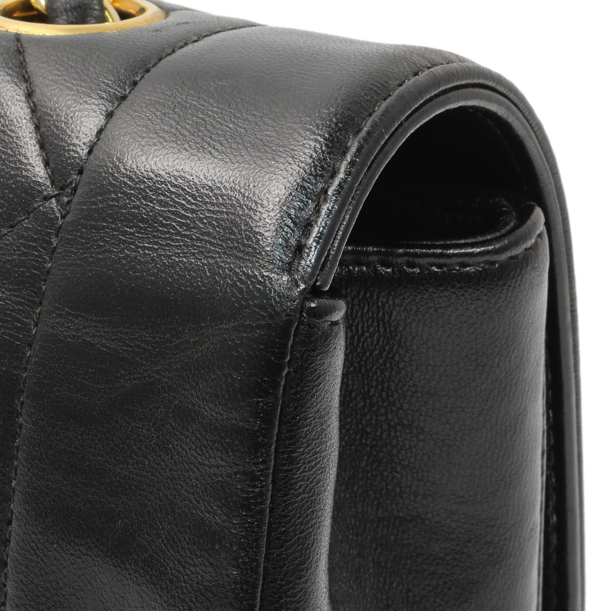 Exclusive Chanel Vintage Black Quilted Lambskin Small Diana Flap — Alternate View 12