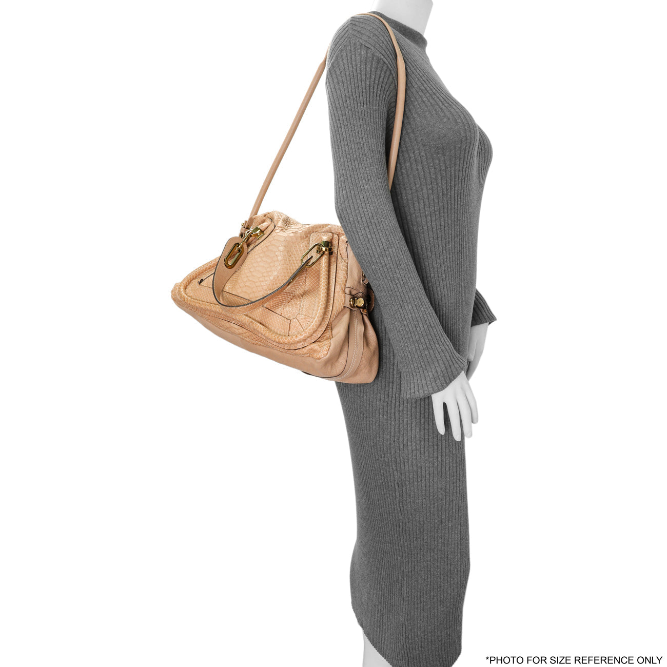 Exclusive Chloe Nude Python Medium Paraty — Alternate View 10