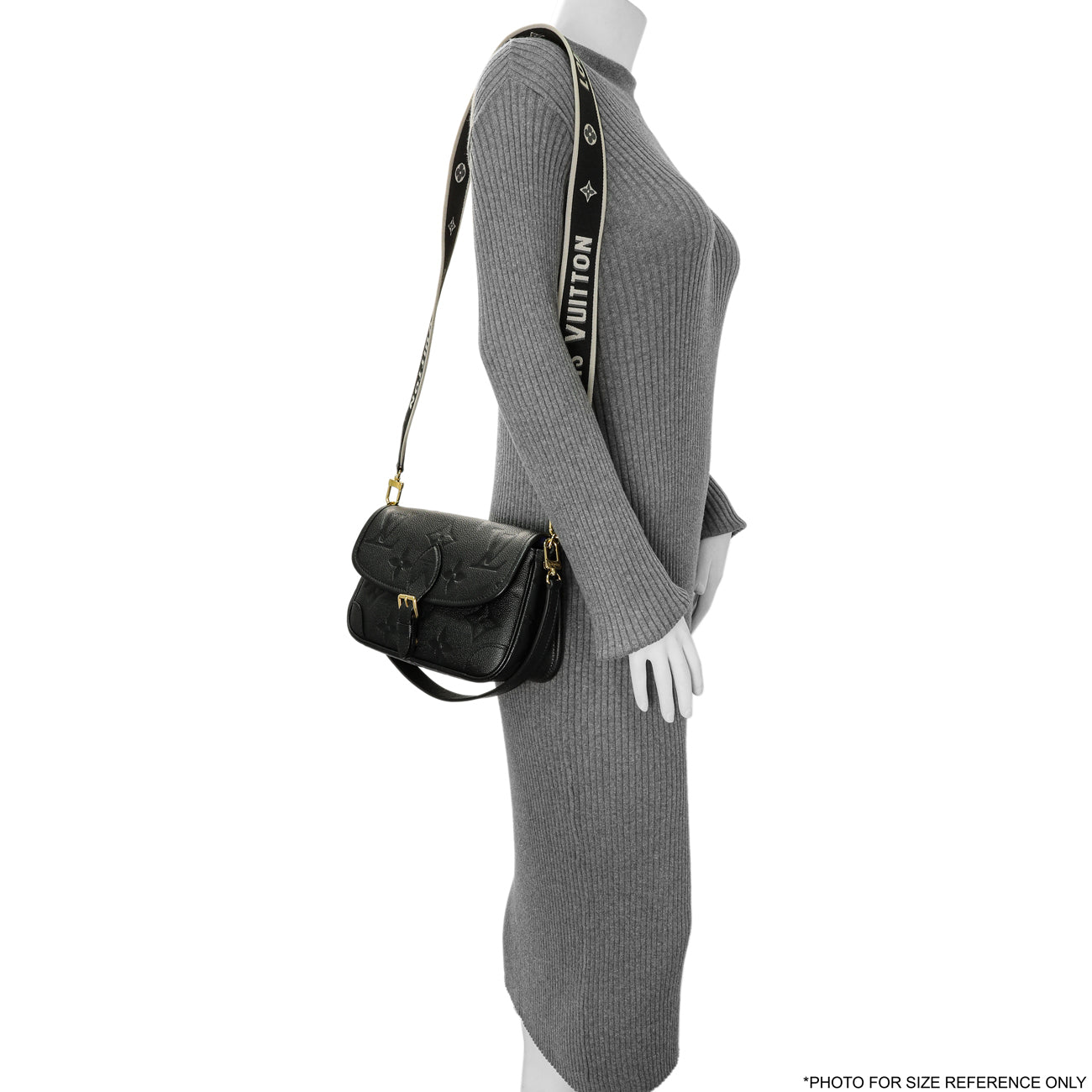Exclusive Louis Vuitton Black Empreinte Monogram Giant Diane — Lifestyle View