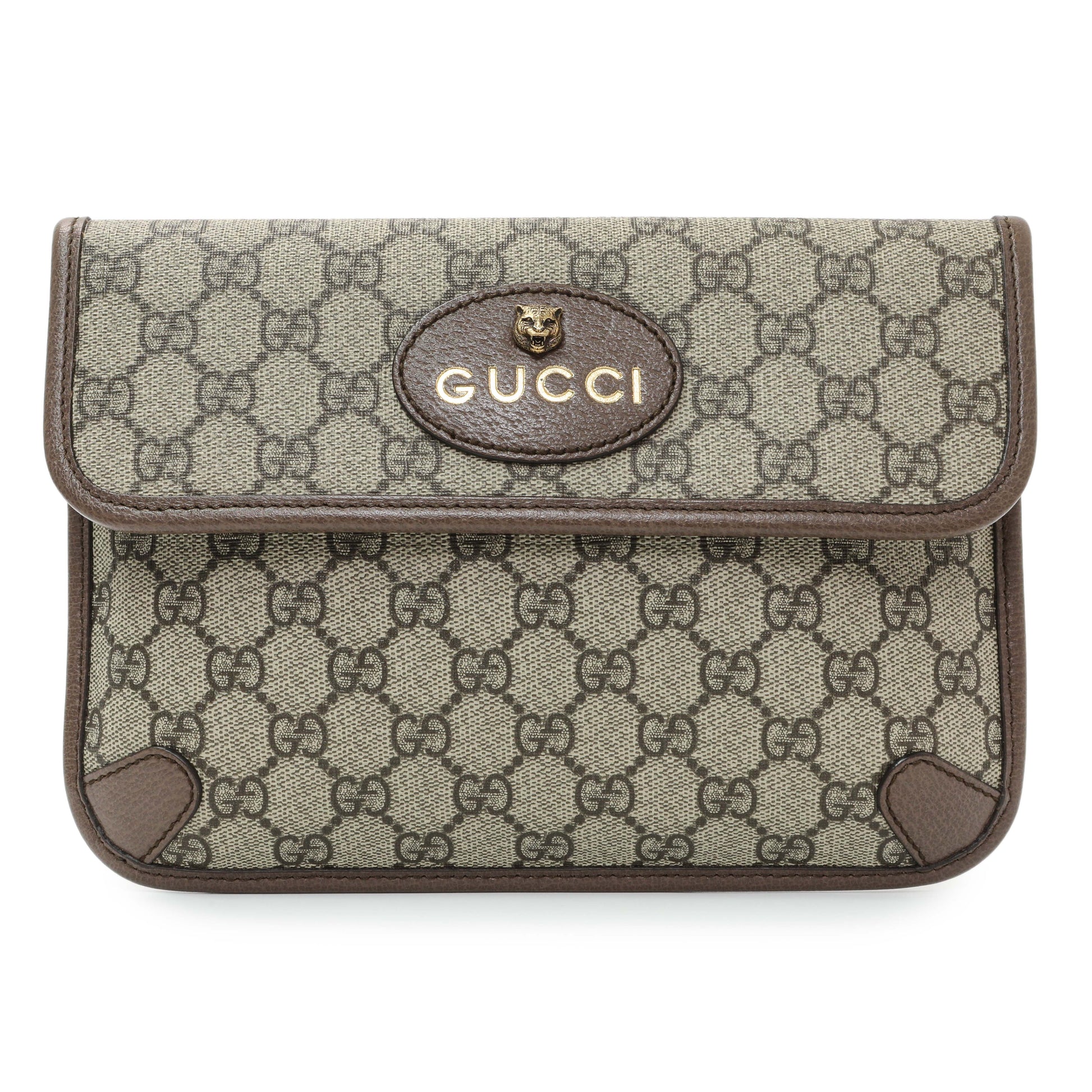Exclusive Gucci GG Supreme Monogram Neo Vintage Web Belt Bag — Front View