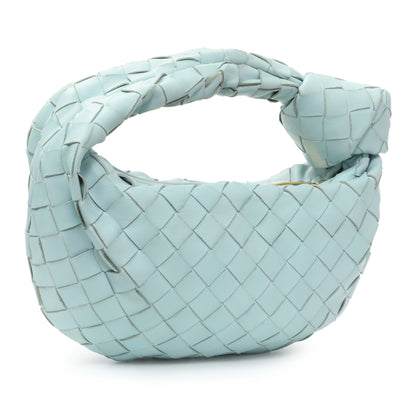 Exclusive Bottega Veneta Light Blue Nappa Intrecciato Mini Jodie — Side View