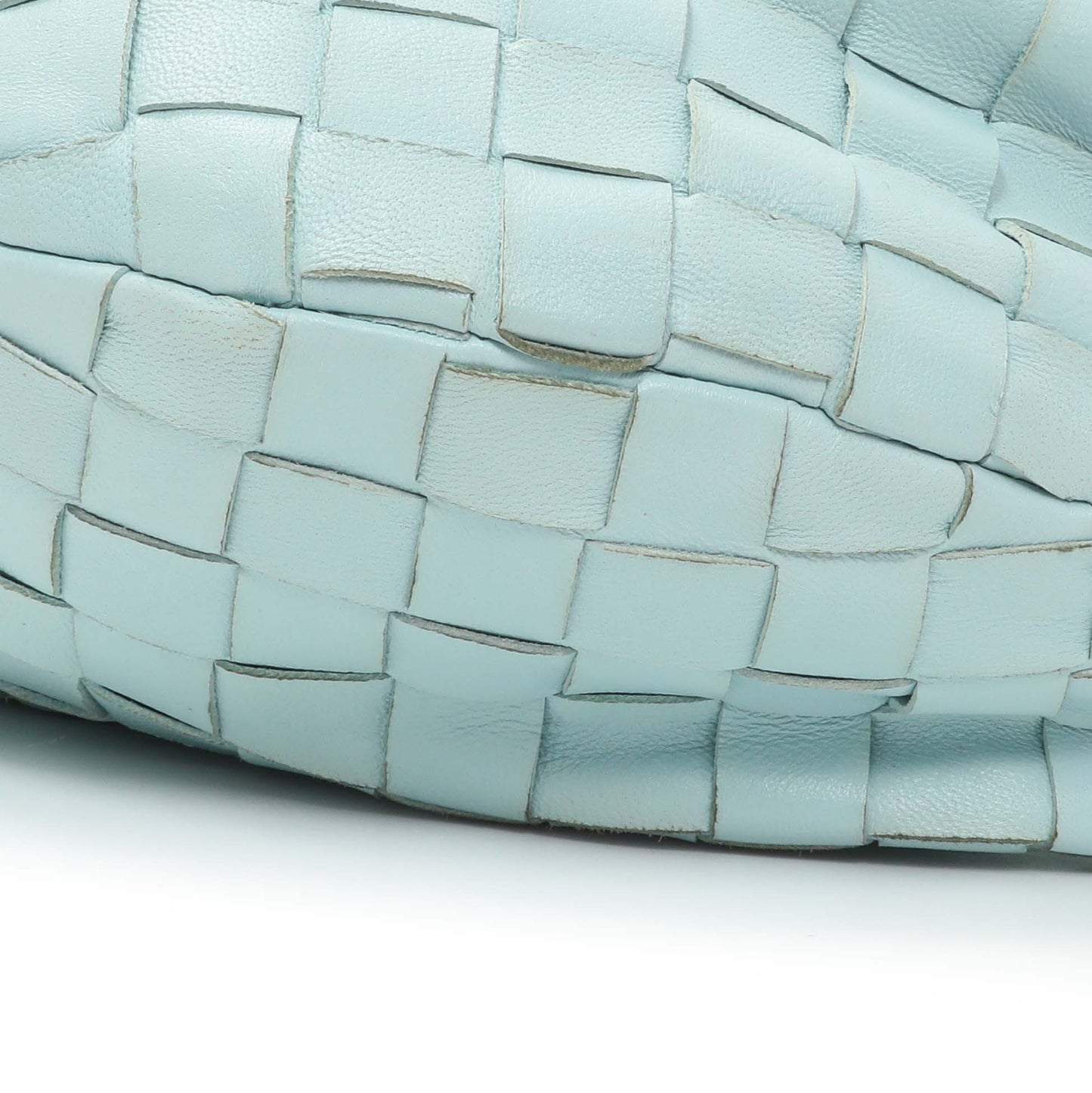 Exclusive Bottega Veneta Light Blue Nappa Intrecciato Mini Jodie — Detail View