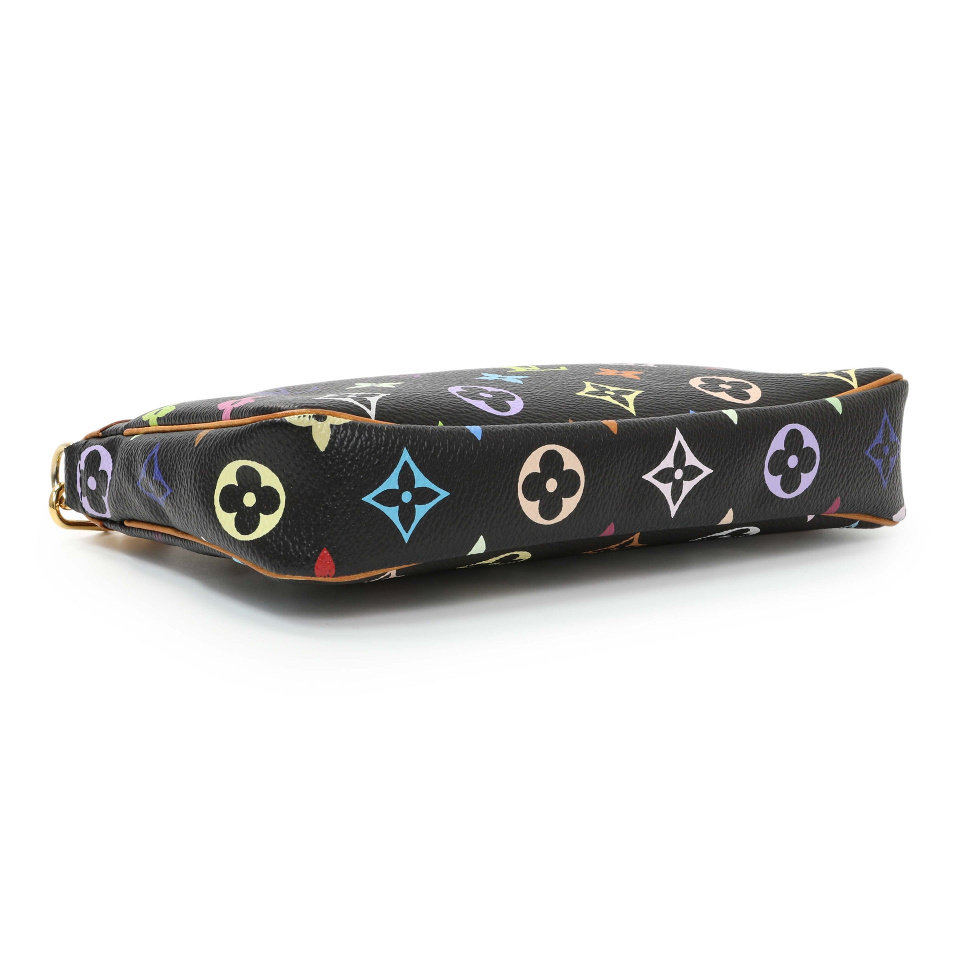 Exclusive Louis Vuitton Black Monogram Multicolor Pochette Accessories — Back View
