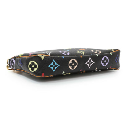 Exclusive Louis Vuitton Black Monogram Multicolor Pochette Accessories — Back View