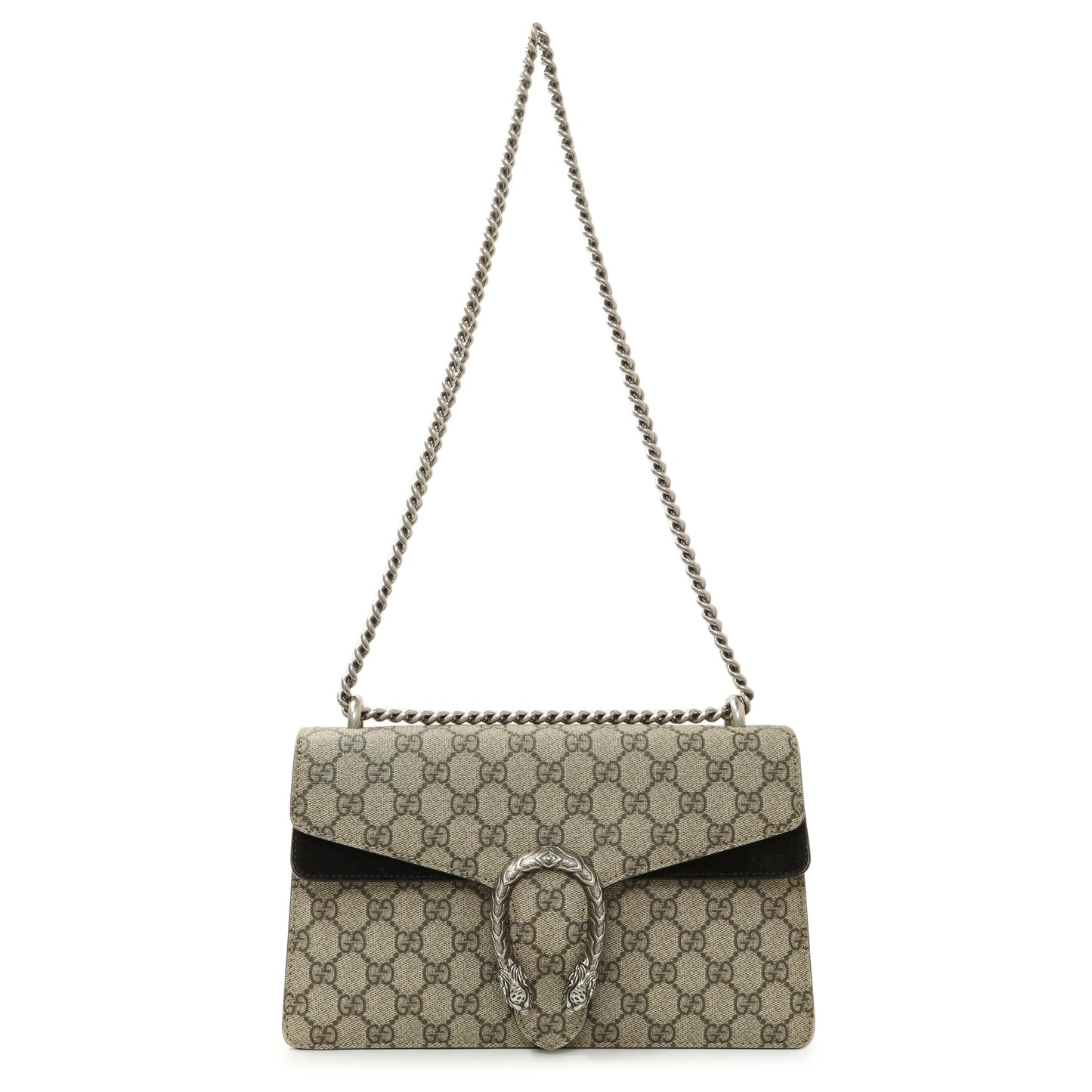 Exclusive Gucci GG Supreme Monogram Small Dionysus Shoulder Bag — Front View